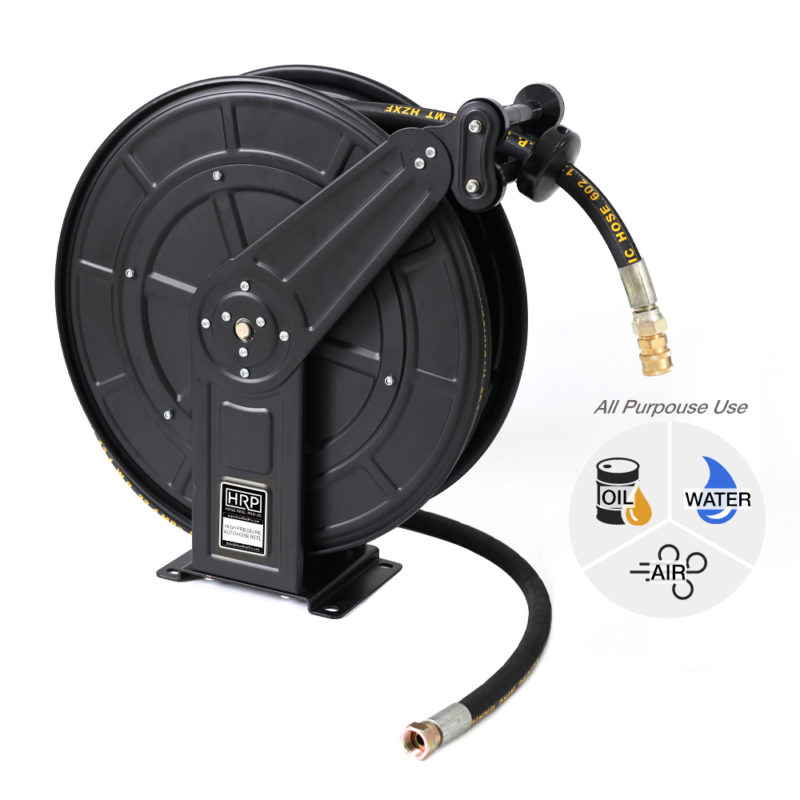 Black High Pressure Hose Reel 65ft