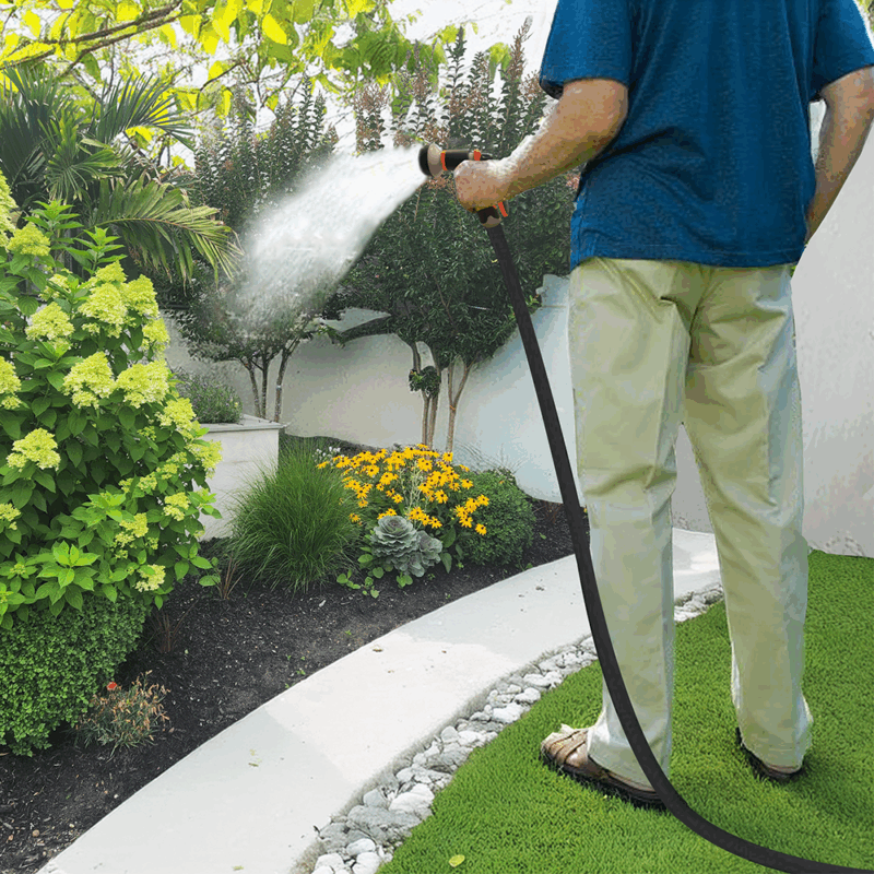 In use garden hose reel