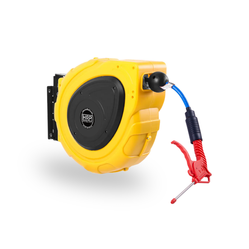 Yellow Compressed air hose reel 65ft