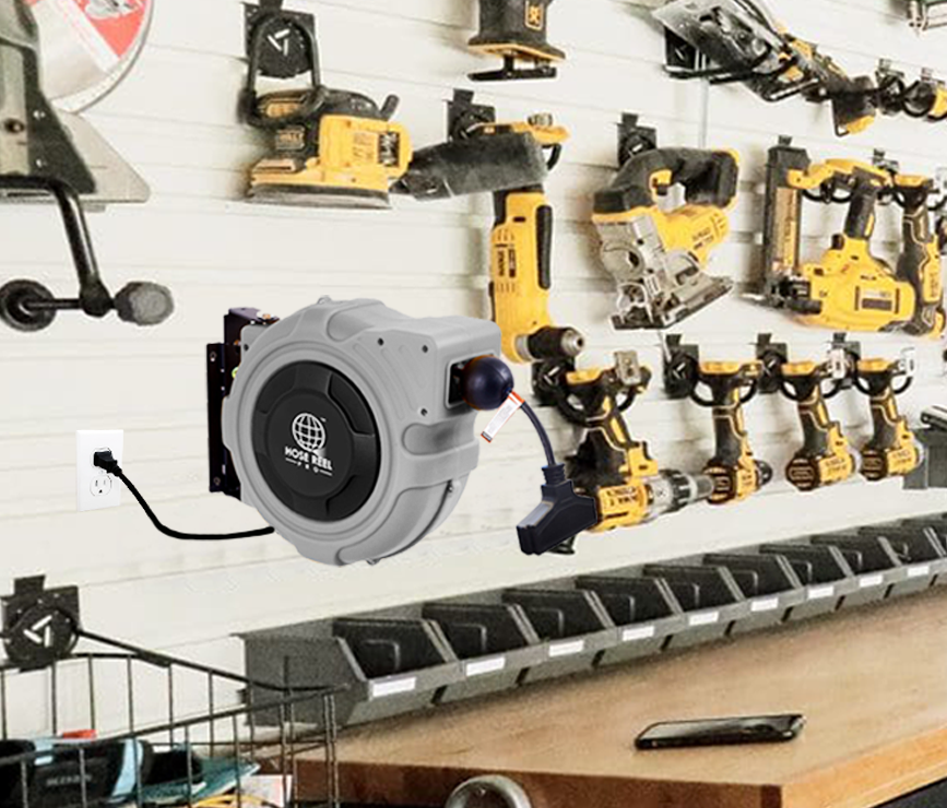 picture of mounted extension cord reels