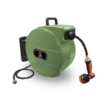 Green Garden hose reel