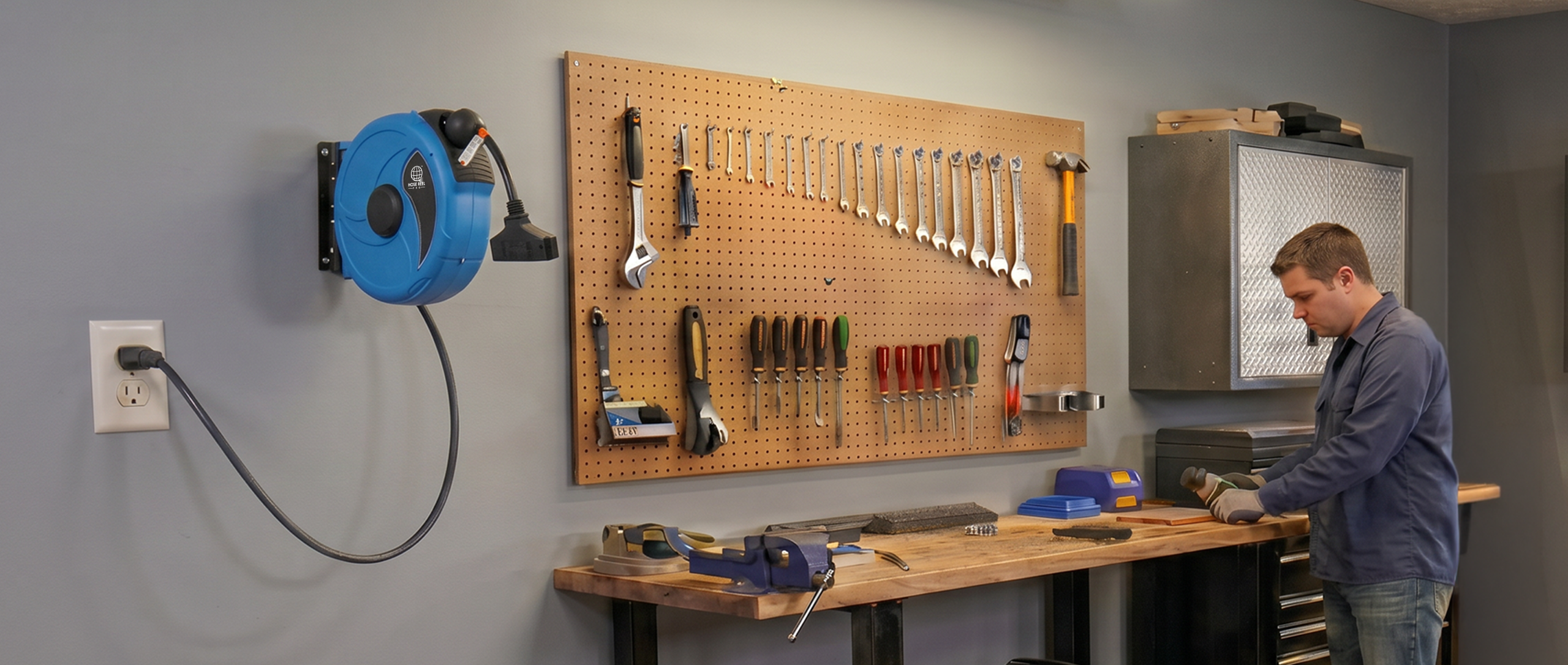 Extension Cored reel in use